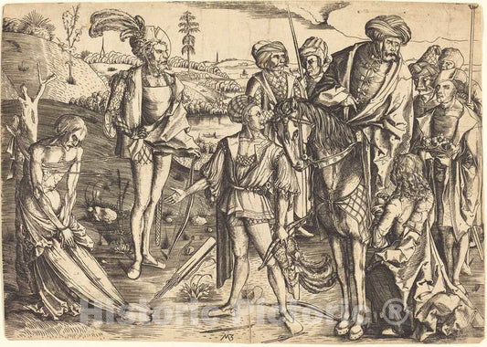 Art Print : The Testing of The King's Sons, c. 1500 - Vintage Wall Art