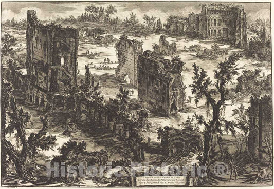 Art Print : Giovanni Battista Piranesi, Veduta Delle Terme di Tito, 1775 - Vintage Wall Art