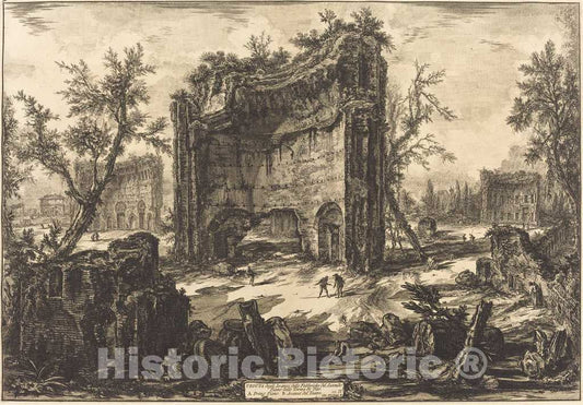 Art Print : Giovanni Battista Piranesi, Veduta Delle Terme di Tito, 1776 - Vintage Wall Art