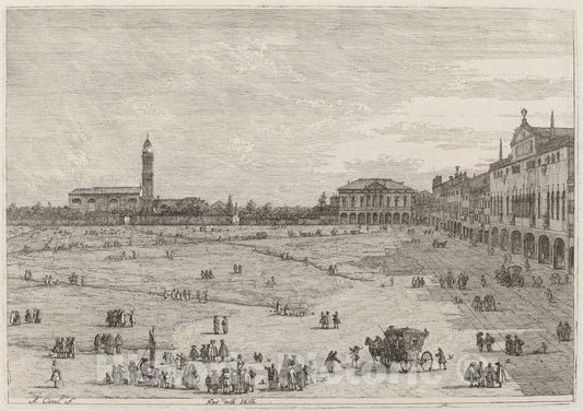 Art Print : Canaletto, Pra Della Valle, c.1741 - Vintage Wall Art