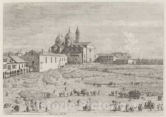 Art Print : Canaletto, S. Giustina in Pra Della Vale, c.1741 - Vintage Wall Art