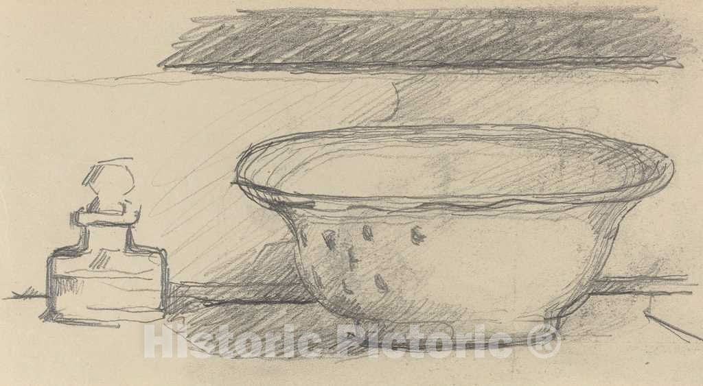 Art Print : Paul CÃ©zanne, Wash Basin and Scent Bottle [Recto], c.1879 - Vintage Wall Art