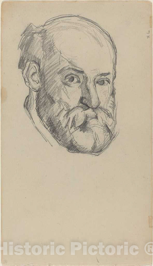 Art Print : Paul CÃ©zanne, Self-Portrait [Recto], c.1881 - Vintage Wall Art