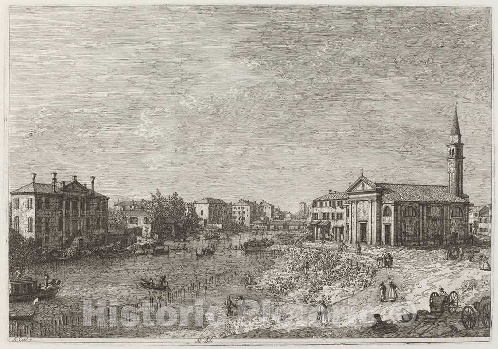 Art Print : Canaletto, Al Dolo, c.1741 - Vintage Wall Art