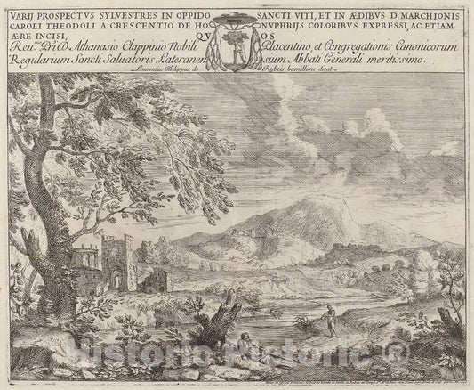 Art Print : Crescenzio Onofri, The Flutist, 1696 - Vintage Wall Art