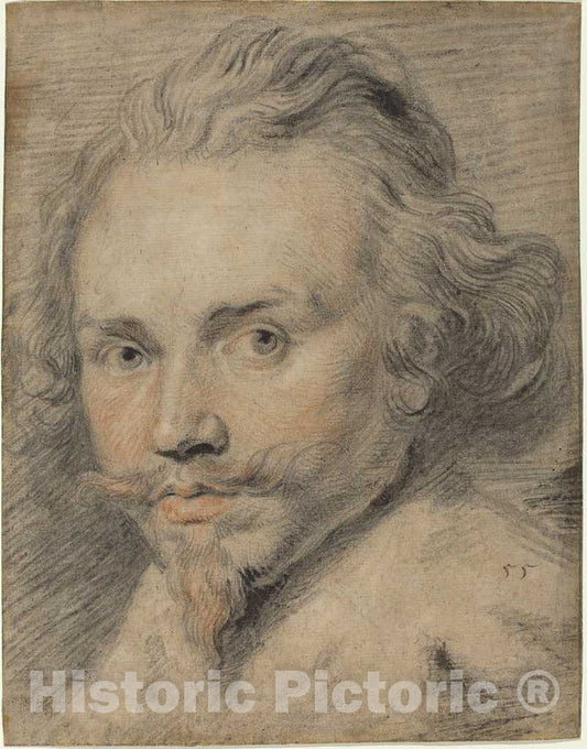 Art Print : Pieter Claesz Soutman, Portrait of a Man - Vintage Wall Art