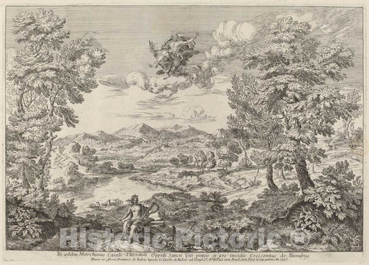 Art Print : Crescenzio Onofri, Jupiter in a Landscape, 1696 - Vintage Wall Art