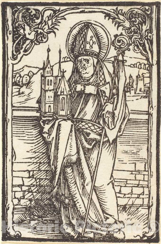 Art Print : Albrecht DÃ¼rer, Saint Wolfgang, c. 1500 - Vintage Wall Art