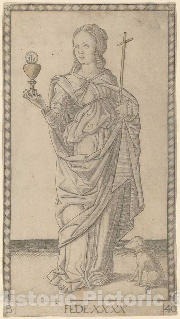Art Print : Fede (Faith), c. 1465 - Vintage Wall Art
