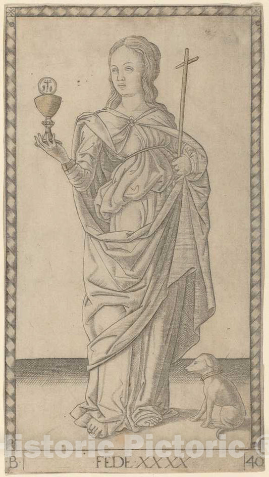 Art Print : Fede (Faith), c. 1465 - Vintage Wall Art