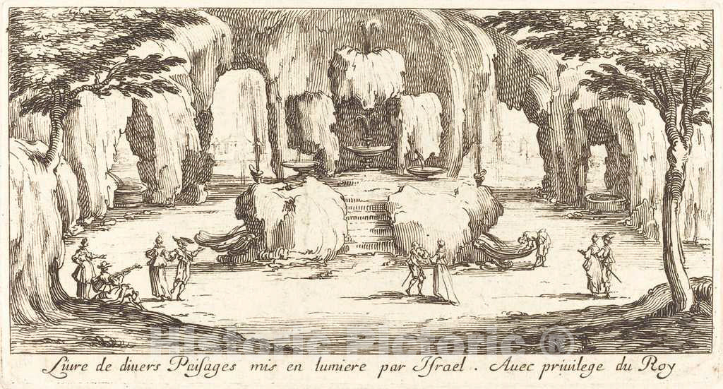 Art Print : Jacques Callot, Subtitle for Various Landscapes, 1635 or After - Vintage Wall Art
