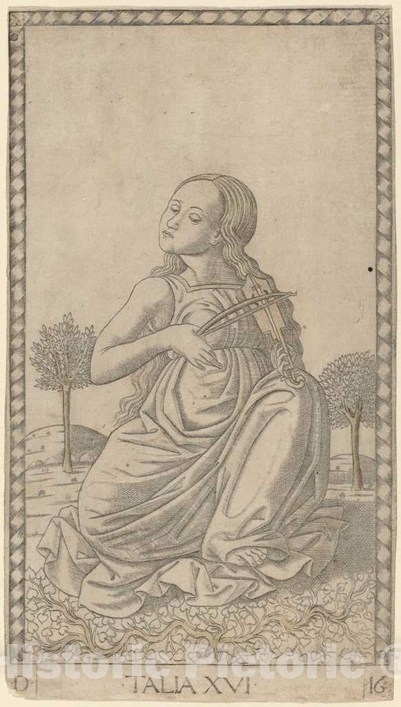 Art Print : Talia (Thalia), c. 1465 - Vintage Wall Art