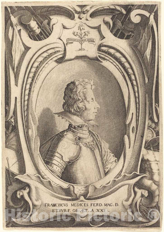 Art Print : Jacques Callot, Francesco de' Medici, 1614 - Vintage Wall Art