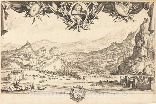 Art Print : Jacques Callot, The Combat of Avigliana, in or After 1631 - Vintage Wall Art