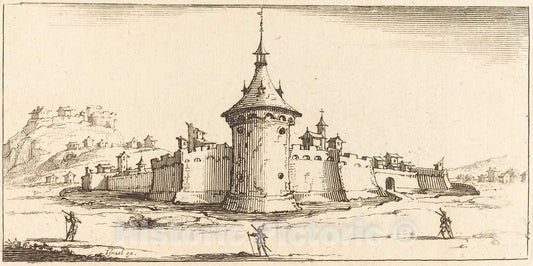Art Print : Jacques Callot, Landscape, in or After 1635 - Vintage Wall Art