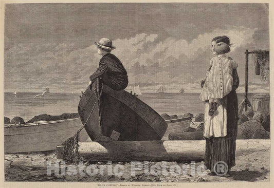 Art Print : Homer, Dad's Coming!, 1873 - Vintage Wall Art