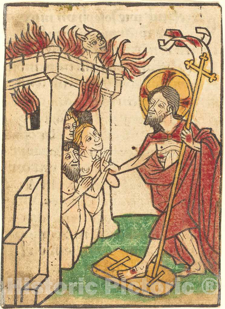 Art Print : Ludwig of ULM, Christ in Limbo - Vintage Wall Art