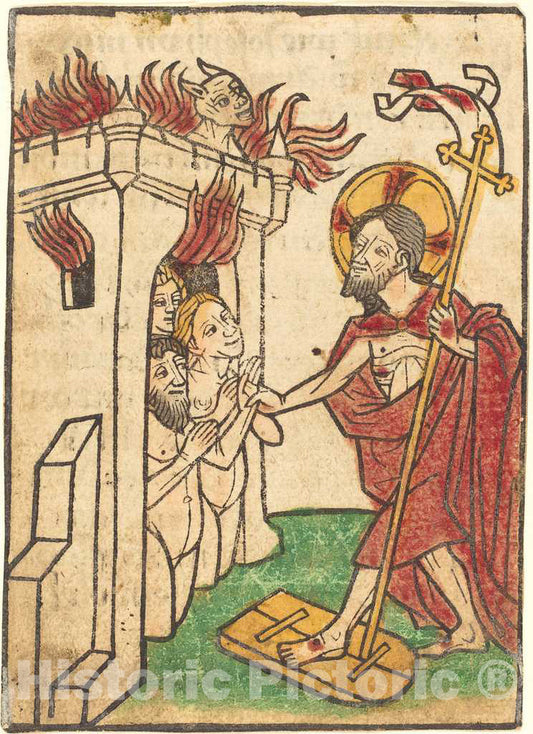 Art Print : Ludwig of ULM, Christ in Limbo - Vintage Wall Art