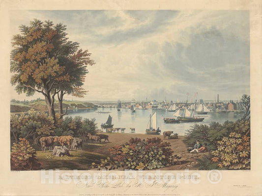 Art Print : William James Bennett, Baltimore Taken Near Whetstone Point, 1831 - Vintage Wall Art