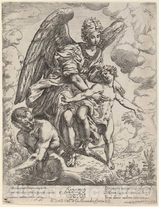 Art Print : Girolamo Imperiale I, Guardian Angel, 1622 - Vintage Wall Art