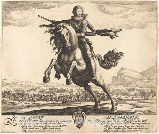 Art Print : Jacques Callot, Louis de Lorraine, Prince of Phalsbourg, c.1622 - Vintage Wall Art