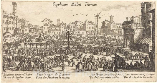 Art Print : Jacques Callot, The Punishments - Vintage Wall Art
