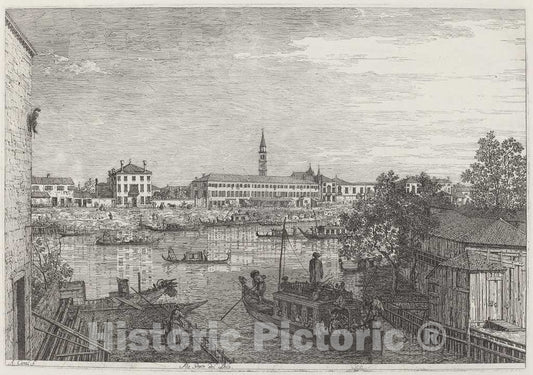 Art Print : Canaletto, Ale Porte del Dolo, c.1741 - Vintage Wall Art