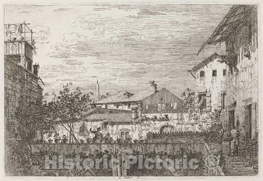 Art Print : Canaletto, The Terrace [Lower Right], c.1741 - Vintage Wall Art