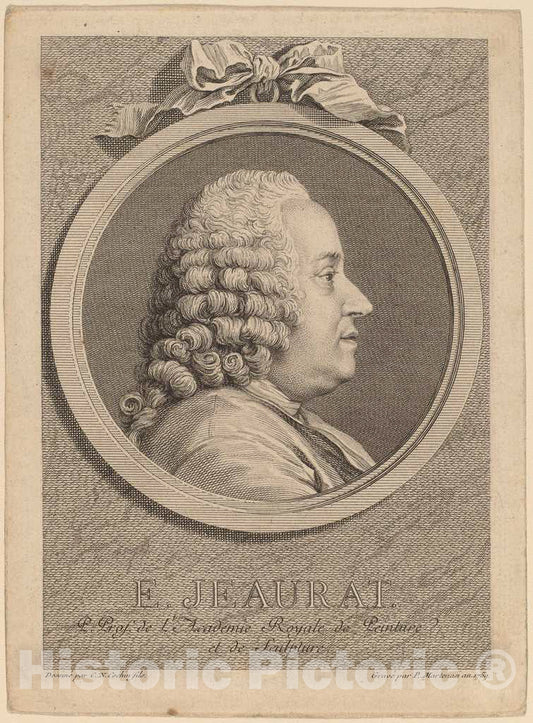 Art Print : Martenasie After Cochin II, Edme-Sebastien Jeaurat, 1759 - Vintage Wall Art