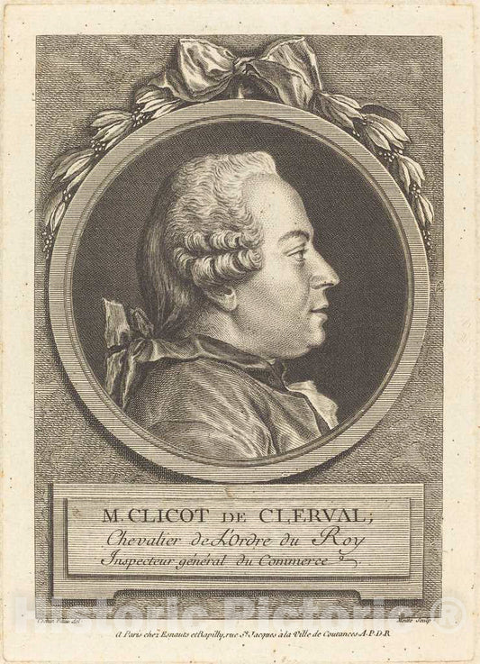 Art Print : Moitte After Cochin II, M. Clicot de Clerval - Vintage Wall Art
