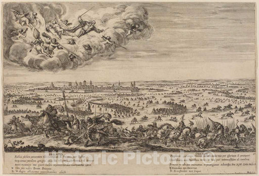 Art Print : Stefano Della Bella, Saint Prosper, Possibly 1652 - Vintage Wall Art