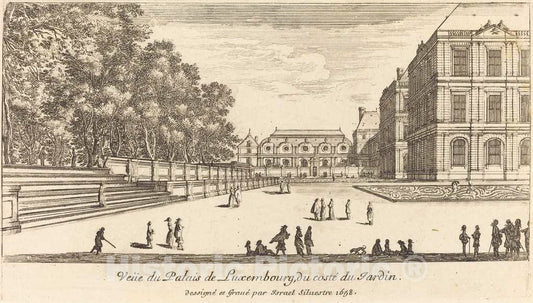 Art Print : IsraÃ«l Silvestre, Veue du Luxembourg, 1655 - Vintage Wall Art