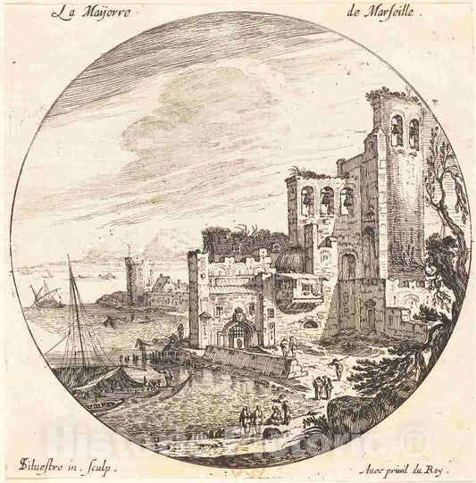 Art Print : IsraÃ«l Silvestre, La Maijorre de Marseille - Vintage Wall Art