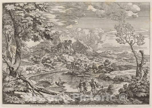 Art Print : Crescenzio Onofri, A Man Showing Mercury The Eagle of Jupiter, 1696 - Vintage Wall Art