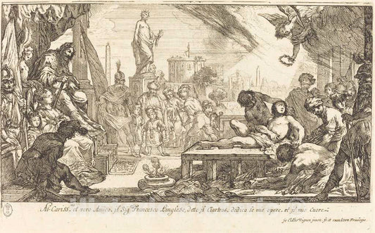 Art Print : Claude Vignon, The Martyrdom of Saint Lawrence - Vintage Wall Art