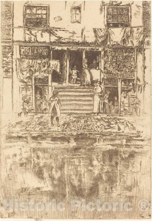 Art Print : James McNeill Whistler, Steps, Amsterdam, 1889 - Vintage Wall Art