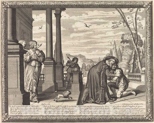 Art Print : Abraham Bosse, The Prodigal Son Received by his Father - Vintage Wall Art