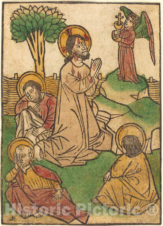 Art Print : Ludwig of ULM, The Agony in The Garden - Vintage Wall Art