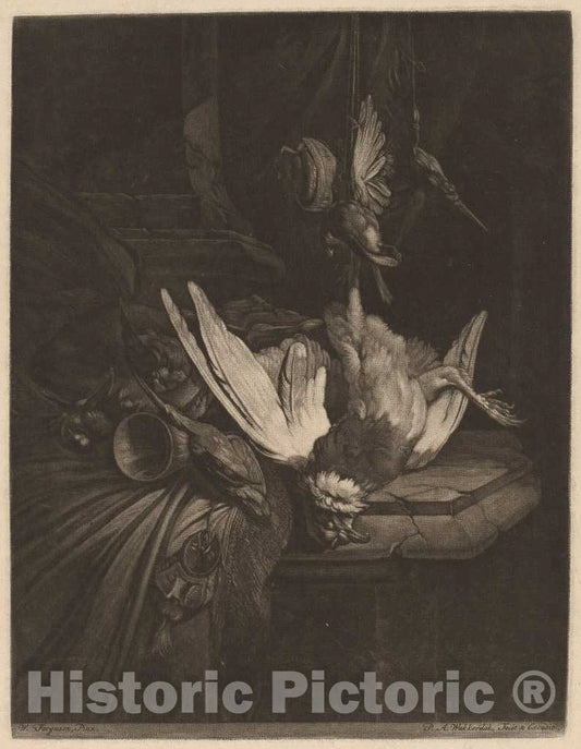 Art Print : Wakkerdak After Ferguson, Still Life with Game Birds - Vintage Wall Art