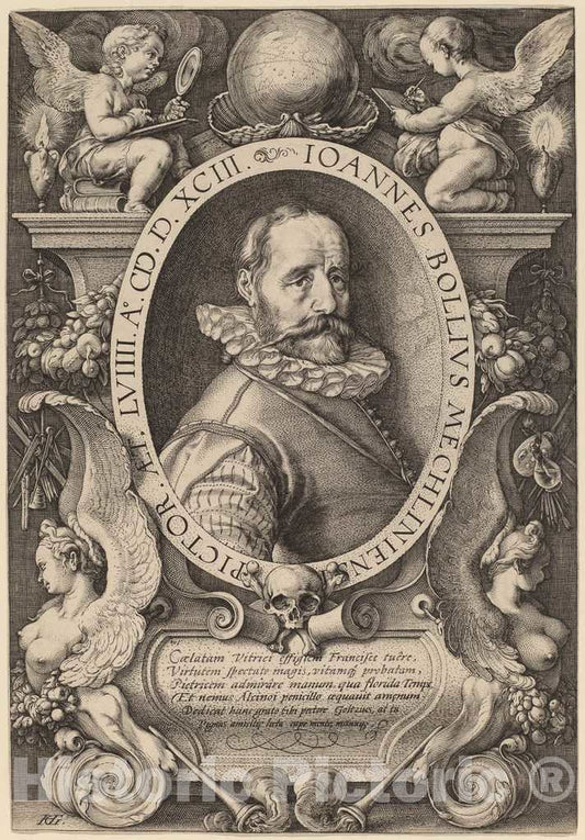 Art Print : Hendrik Goltzius, Hans BOL, 1593 - Vintage Wall Art