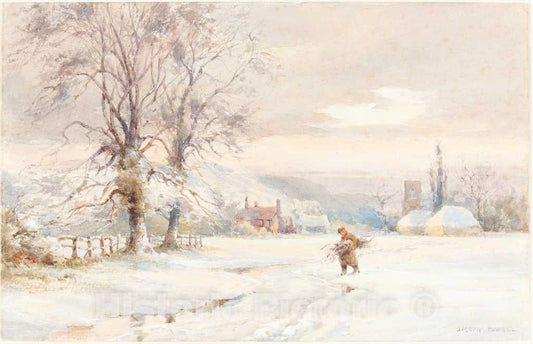 Art Print : Joseph Rubens Powell, Winter - Vintage Wall Art