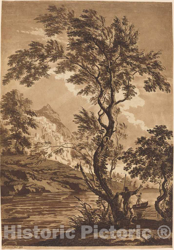 Art Print : Sandby, Italianate Landscape, c.1762 - Vintage Wall Art
