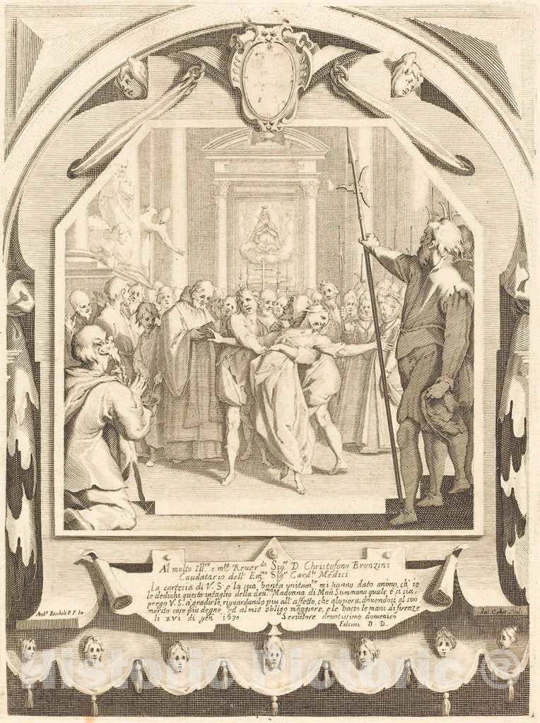 Art Print : Callot After Boscoli, The Possessed, c. 1620 - Vintage Wall Art