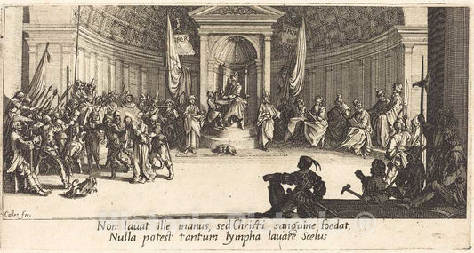 Art Print : Jacques Callot, The Condemnation to Death, c. 1618 - Vintage Wall Art