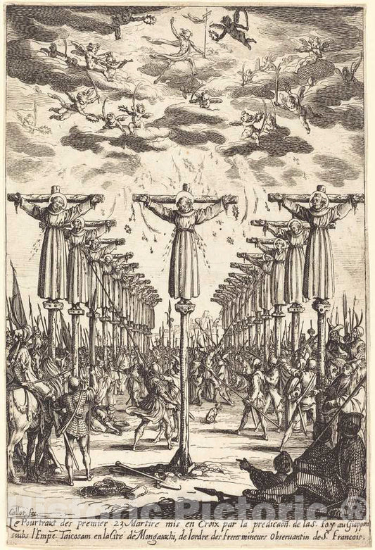 Art Print : Jacques Callot, The Martyrs of Japan, c.1628 - Vintage Wall Art