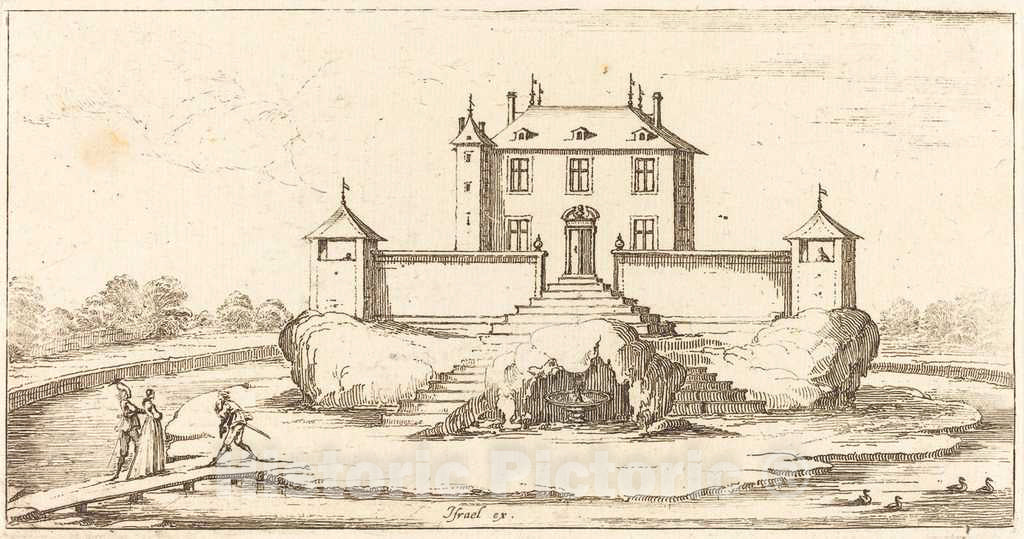 Art Print : Jacques Callot, Landscape, 1635 or After - Vintage Wall Art