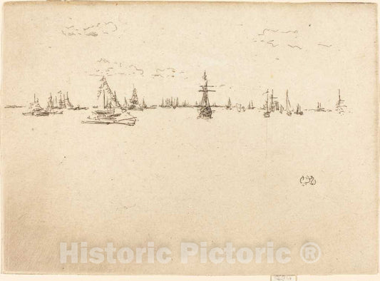 Art Print : James McNeill Whistler, The Turret-Ship, 1887 - Vintage Wall Art
