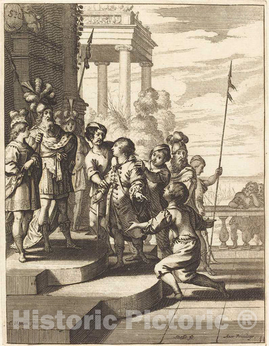 Art Print : Bosse After Vignon, Illustration to Jean Desmarets' L'Ariane, 1639 - Vintage Wall Art