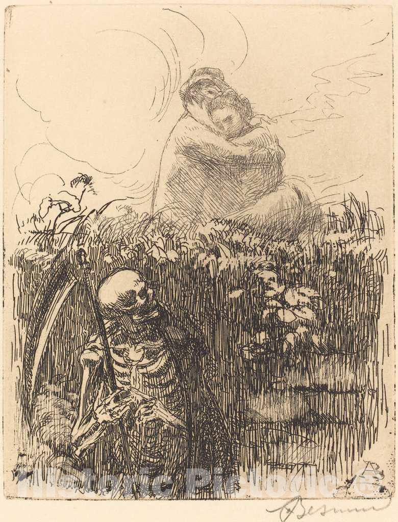 Art Print : Albert Besnard, On The Lookout (Aux aguets), 1900 - Vintage Wall Art