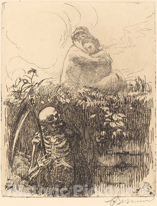 Art Print : Albert Besnard, On The Lookout (Aux aguets), 1900 - Vintage Wall Art